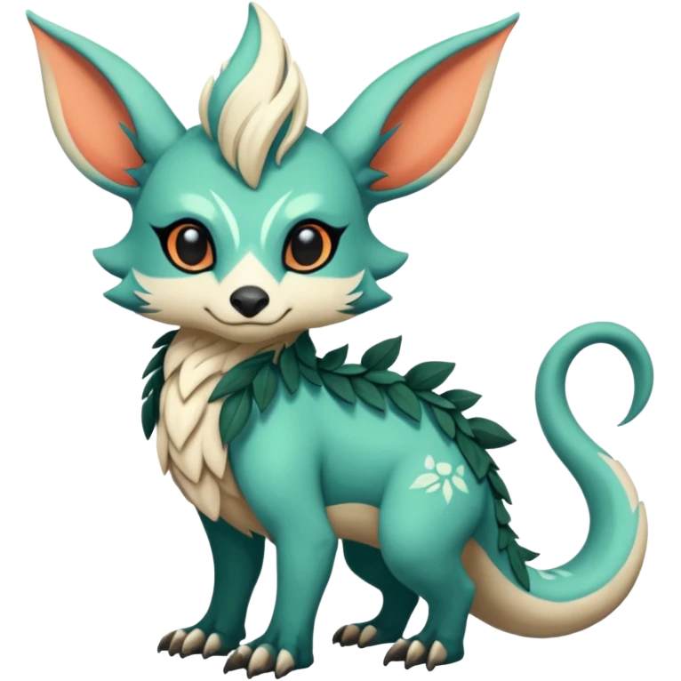 Cool cute fantasy Fionbri-Vernid-creature by griffsnuff & LiLaiRa & Falvie full body emoji