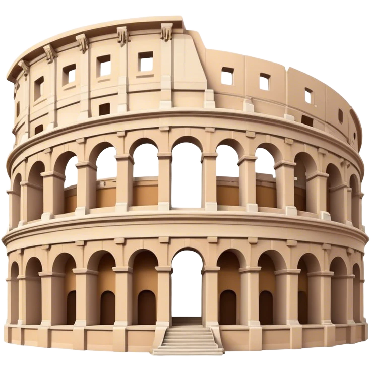 Cinematic Realistic Colosseum Landmark Emoji, depicted as the ancient Roman amphitheater rendered with dramatic architectural detail and dynamic lighting. emoji