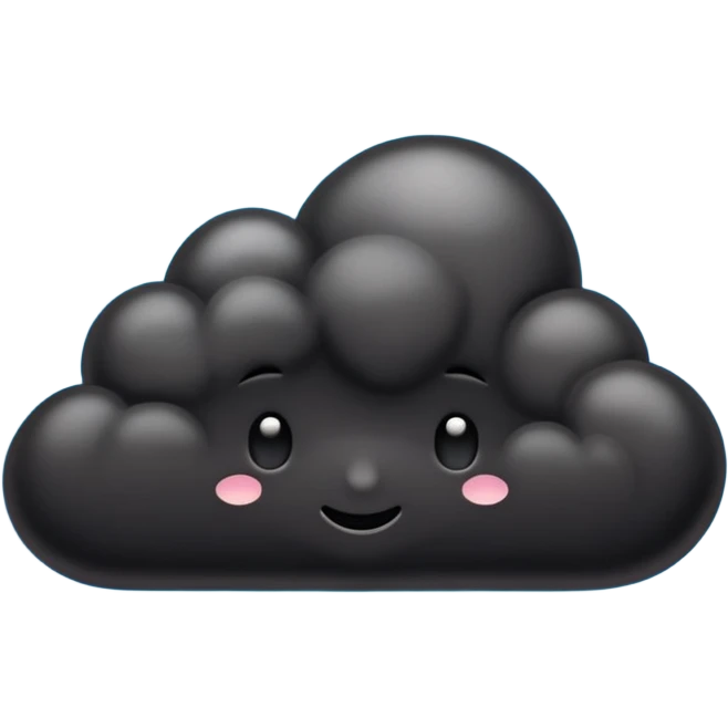 Black cloud with shiny stars emoji