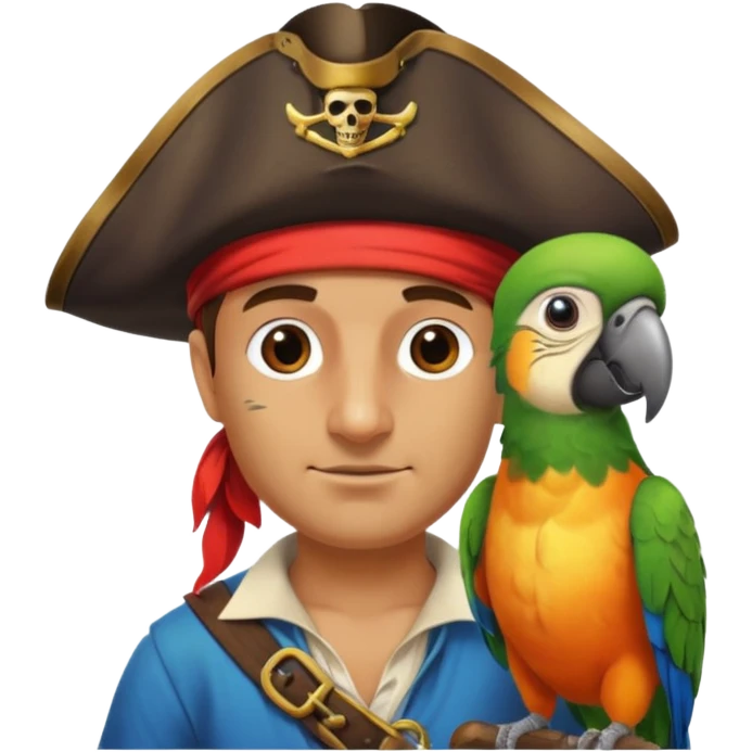 pirate and parrot emoji