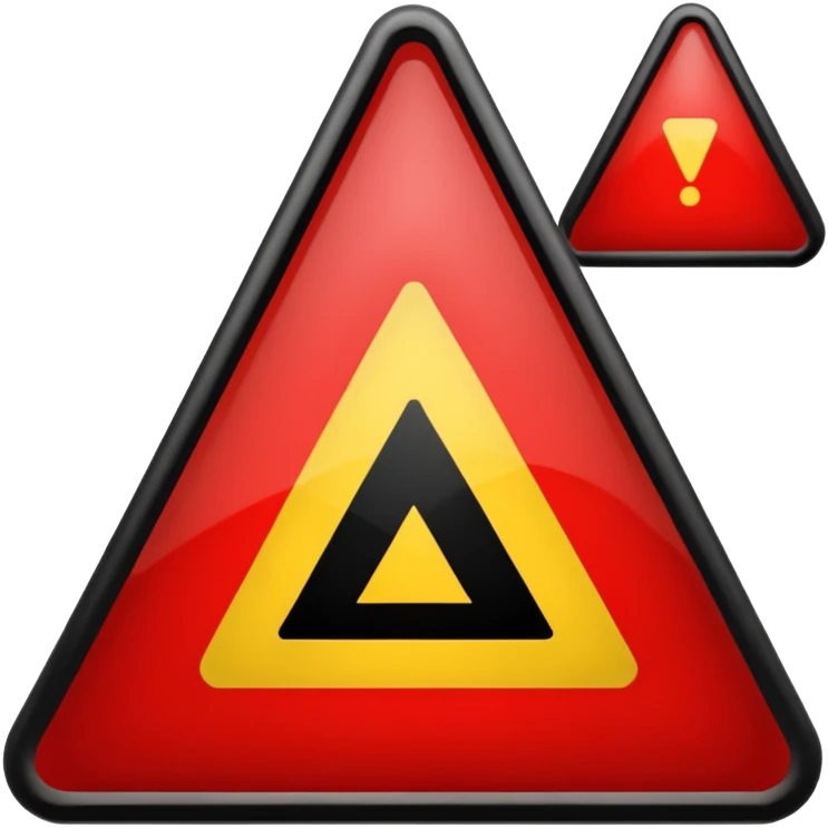 danger red triangle sign emoji
