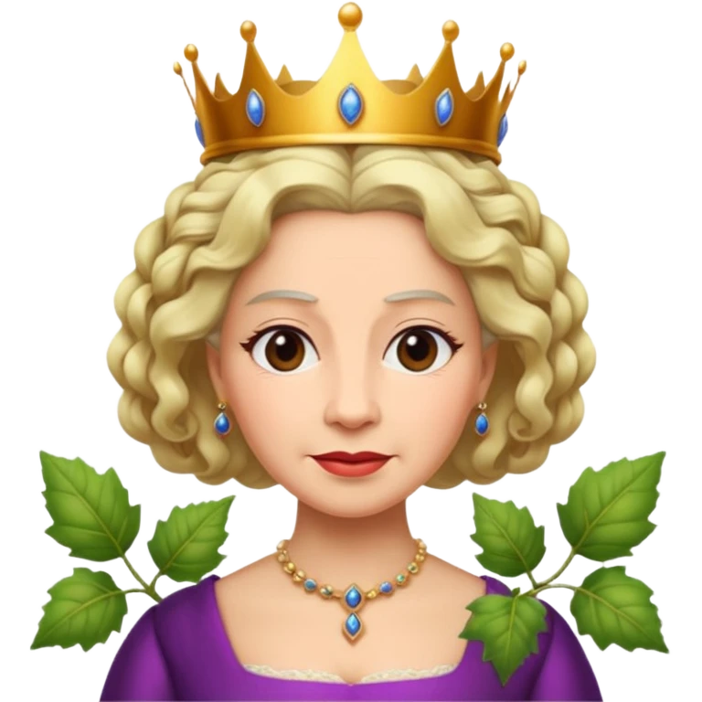 The queen with vine-like hair emoji