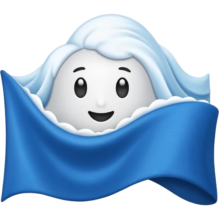 Wave Banner — blue cloth + white crest,Royal Banners emoji
