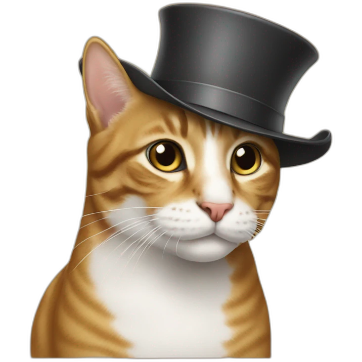 Cat wearing a hat on a horse emoji