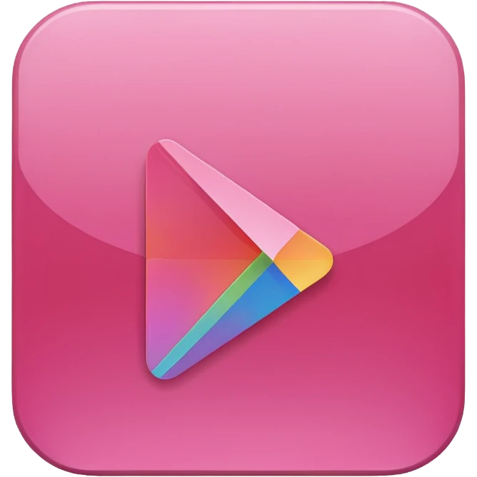 pink google play store emoji