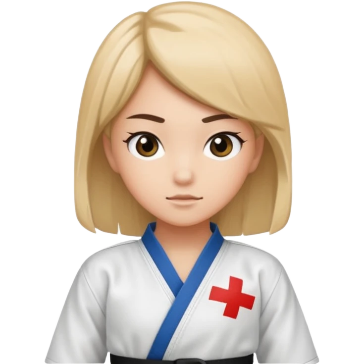 ITF taekwondo girl emoji