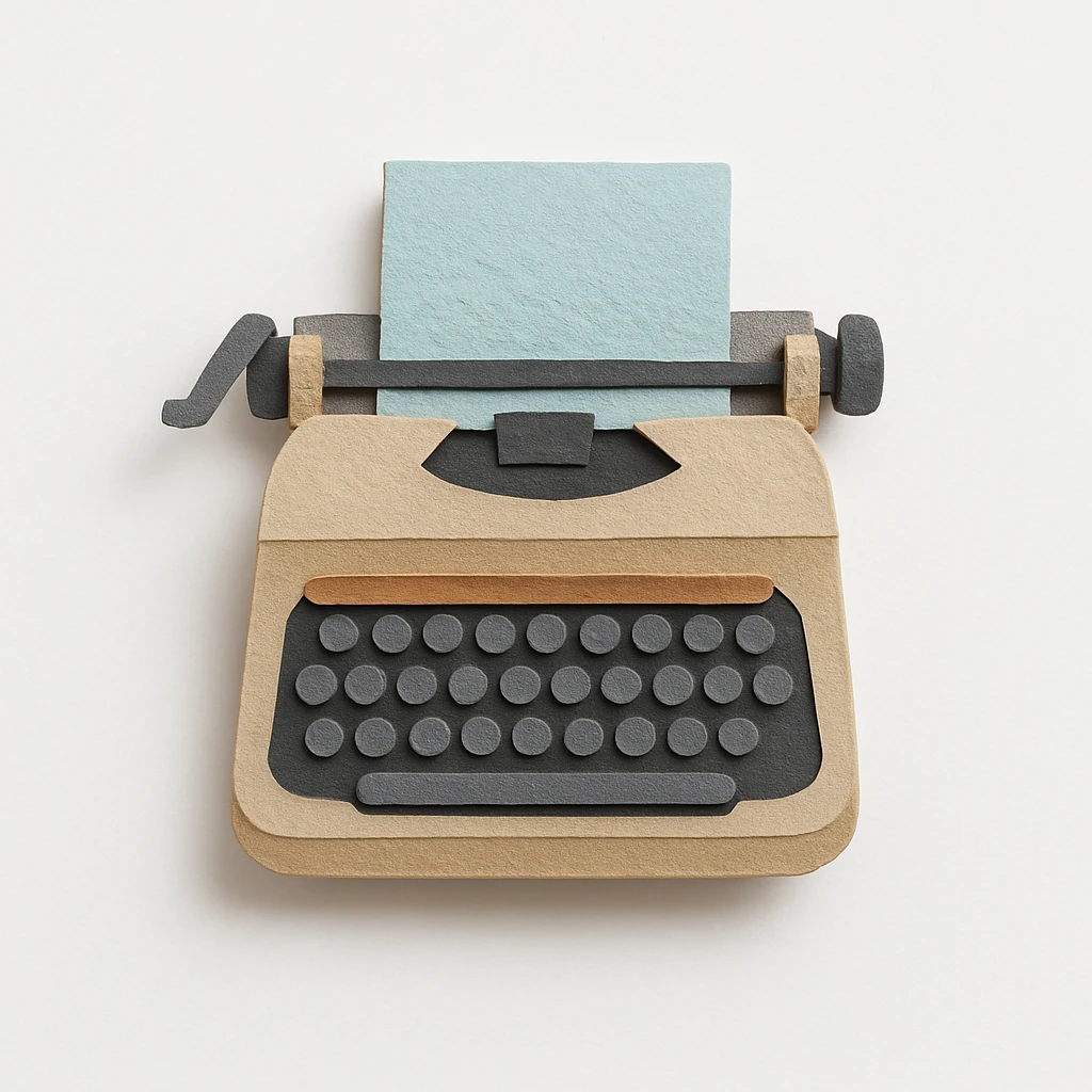 beige typewriter emoji