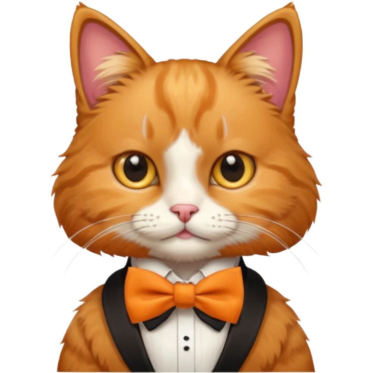 a cat in Tom and Jerry with bow tie emoji
