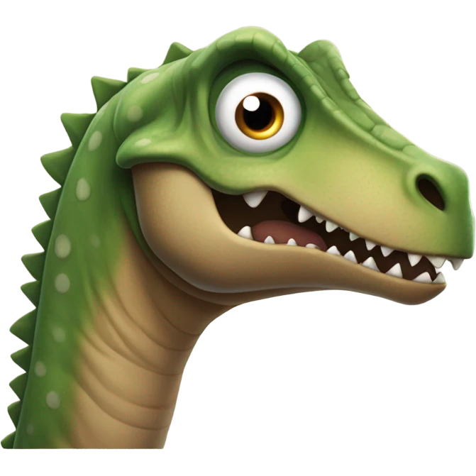 dinosaur looking concerned  emoji