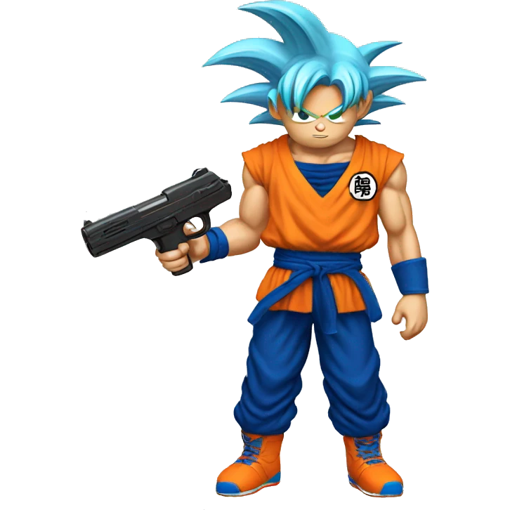 goku with a gun emoji