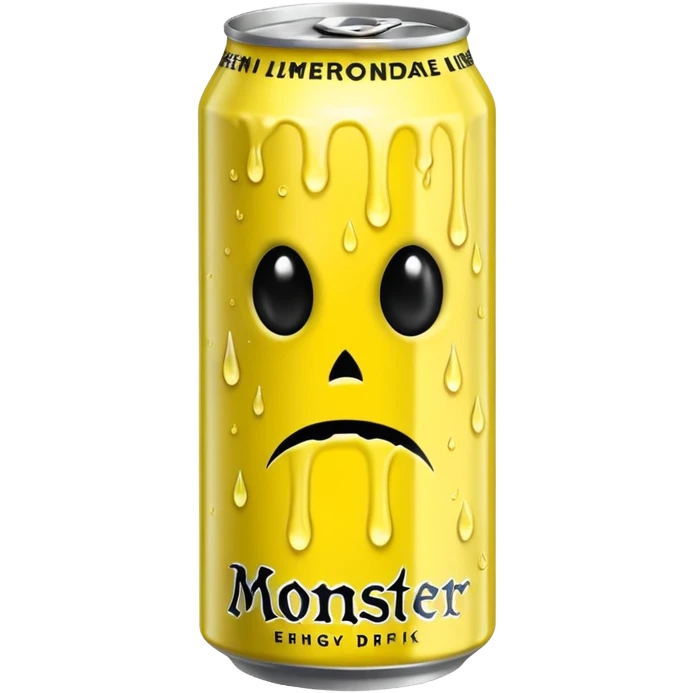 Monster energy drink can the Aussie lemonnade flavour one emoji