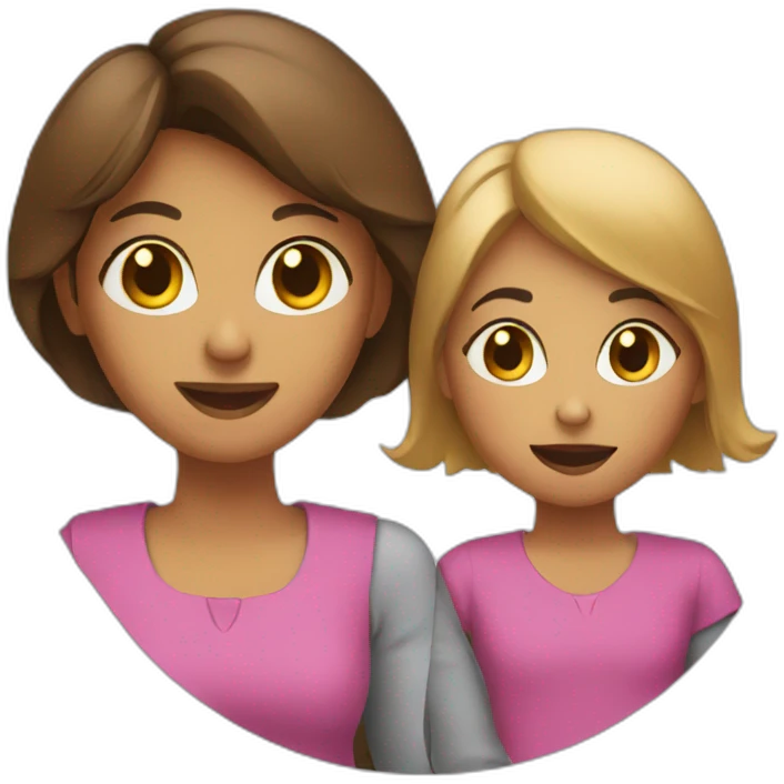 mom and daughter  emoji