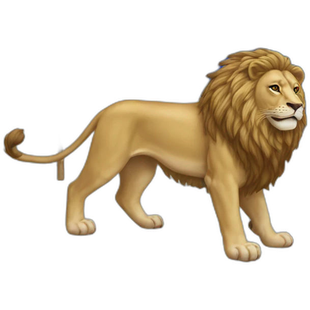 Lion Dynasty blue empire flag emoji