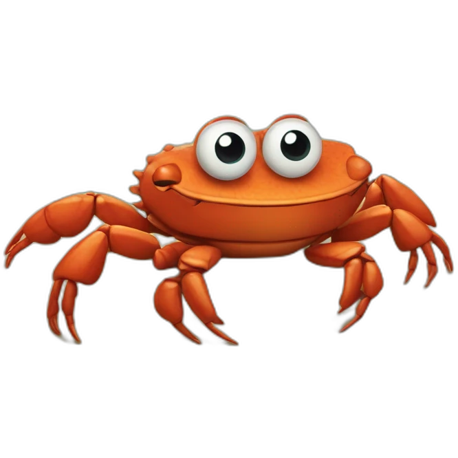 Un crabe sur un crocrodile emoji