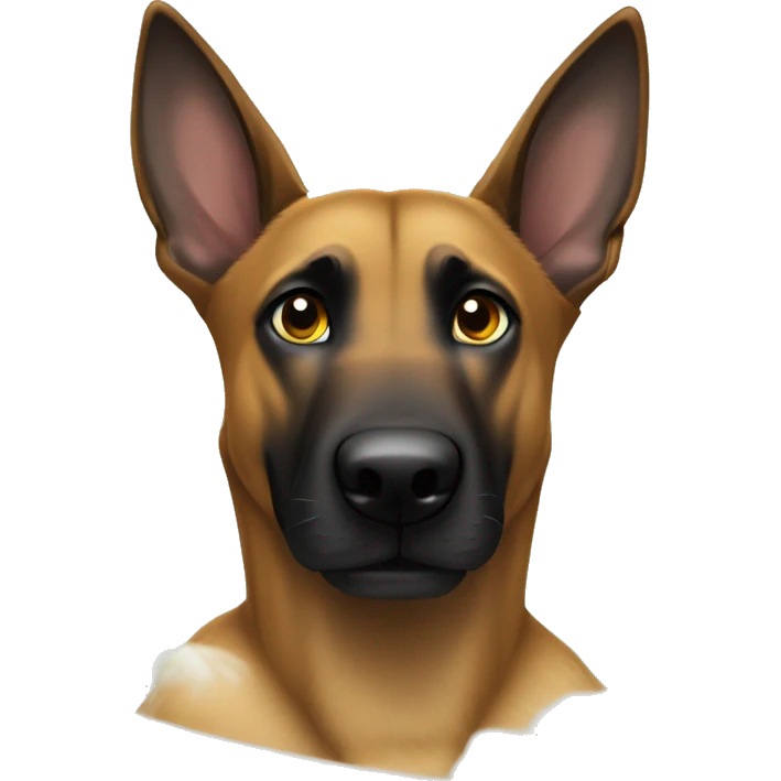 malinois qui prend son bain, sa douche emoji