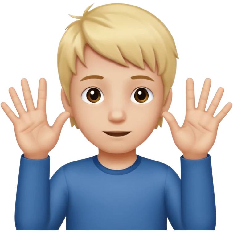 A kid with a little Mark above his head saying six seven with hands with six seven emoji