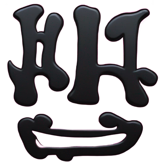 Lihue in black graffiti emoji