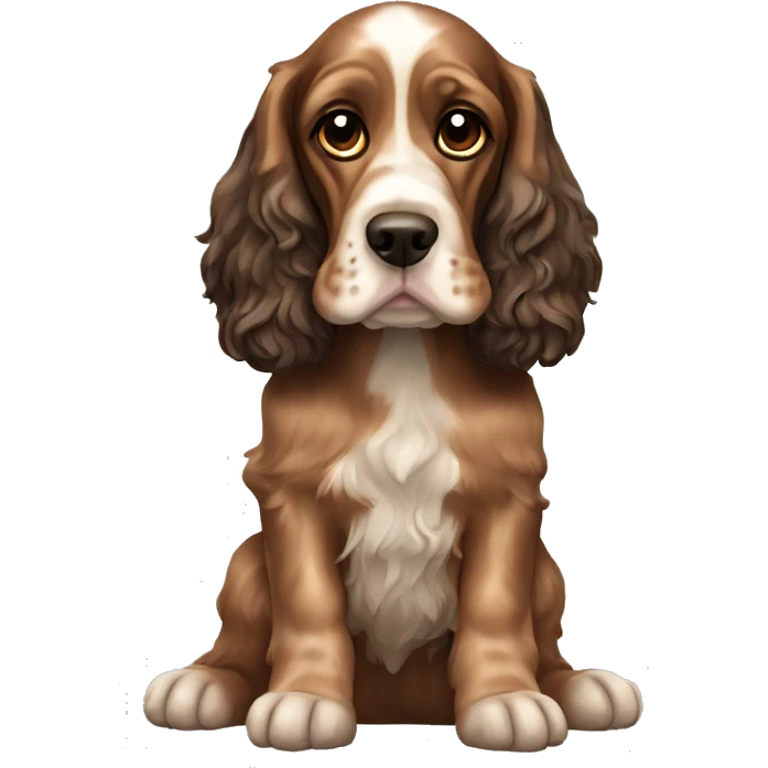 Dog English cocker spaniel emoji