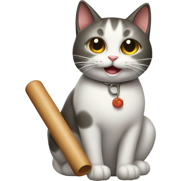 cat with a rolling pin emoji