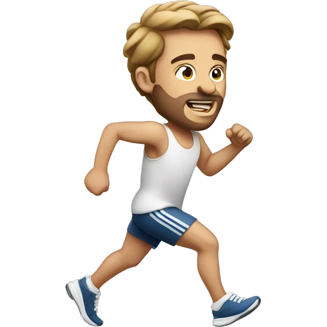 🏃european man running emoji