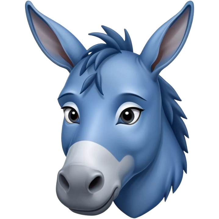 sad blue donkey emoji