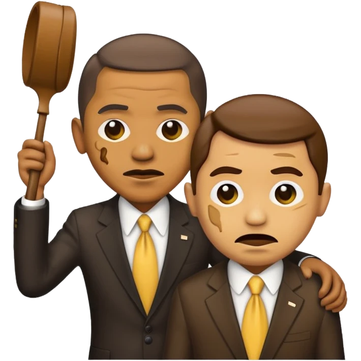 ein verzweifelter stöhnender emoji der ausgepeitscht wird von obama emoji
