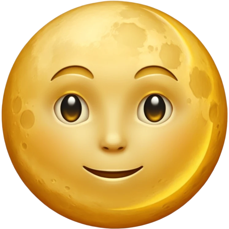 golden moon without face emoji