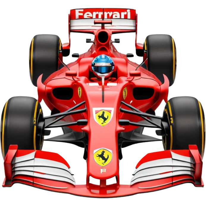 Make a Ferrari f1 car with leclerc driving it emoji emoji