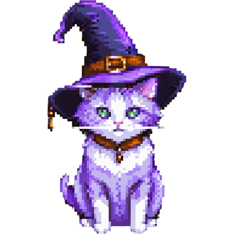 purple witch cat emoji