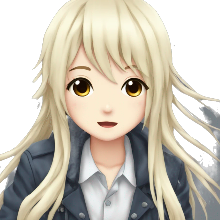 Anime girl long hair anime boy kissing rain emoji