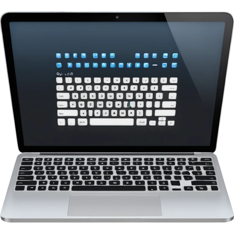 laptop with program code emoji