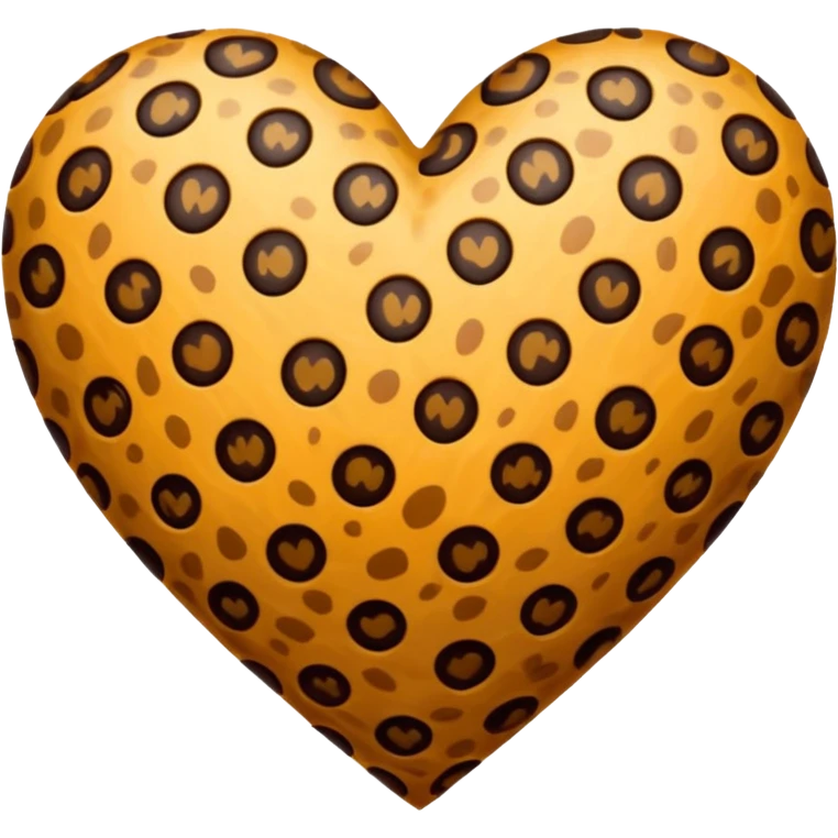 leopard print heart emoji