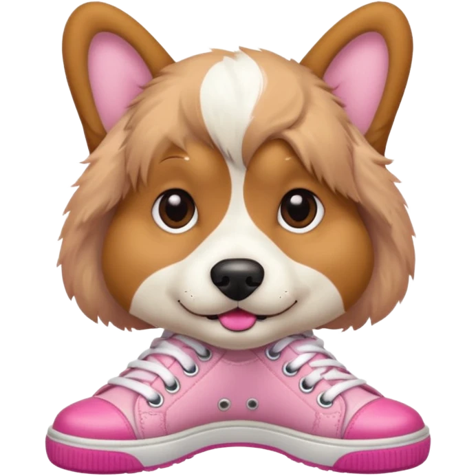 Dog in pink shoes emoji