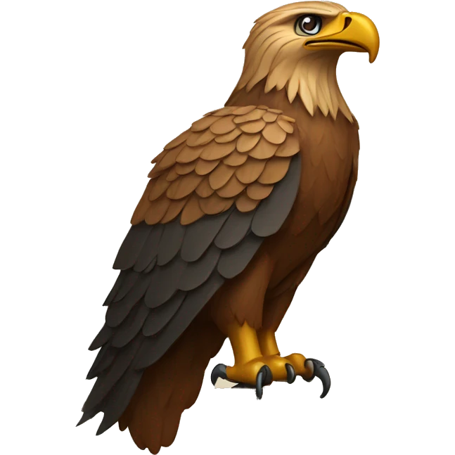 Wooden eagle totem emoji