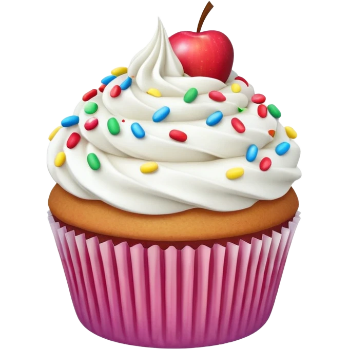 Apple cupcake emoji