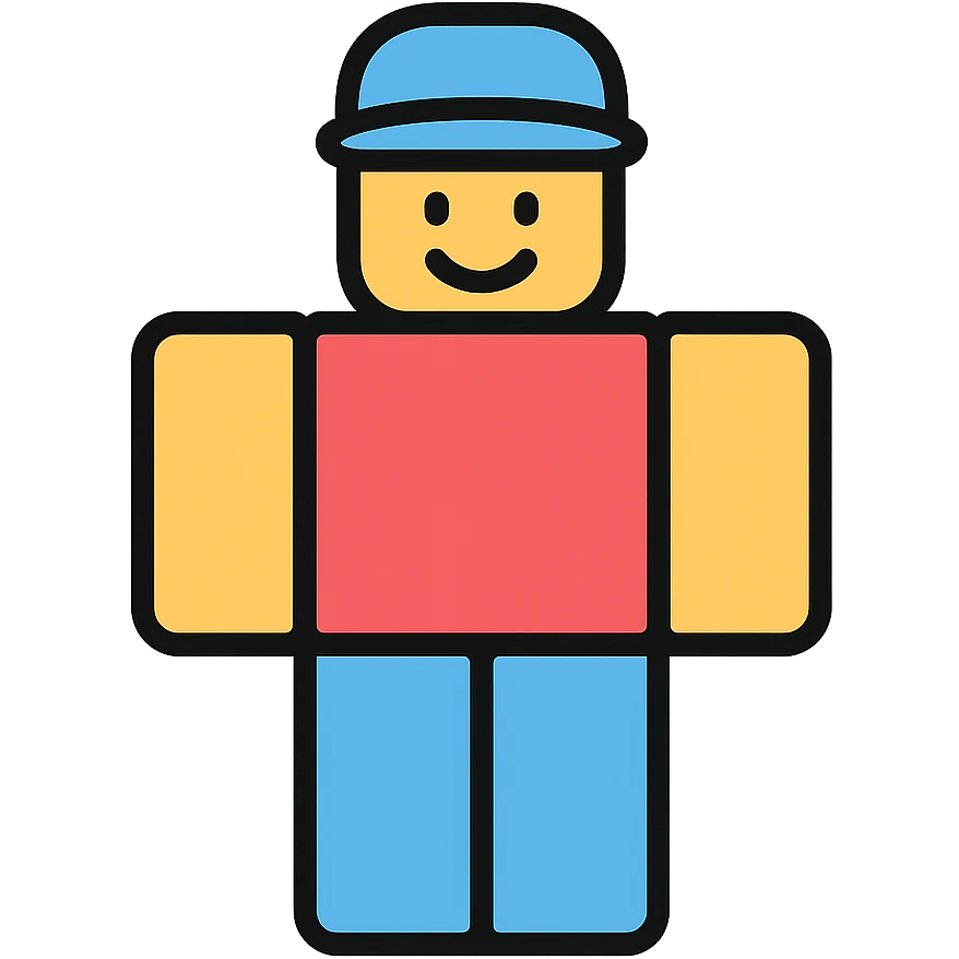 color outline icon of a Roblox person emoji