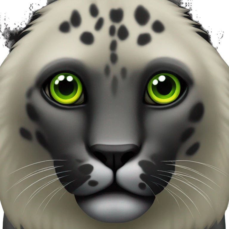 Animal pantera negra con ojos verdes emoji