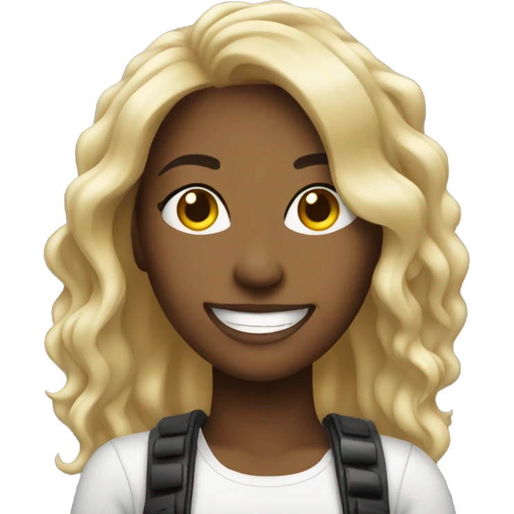 Female music artist smiling emoji