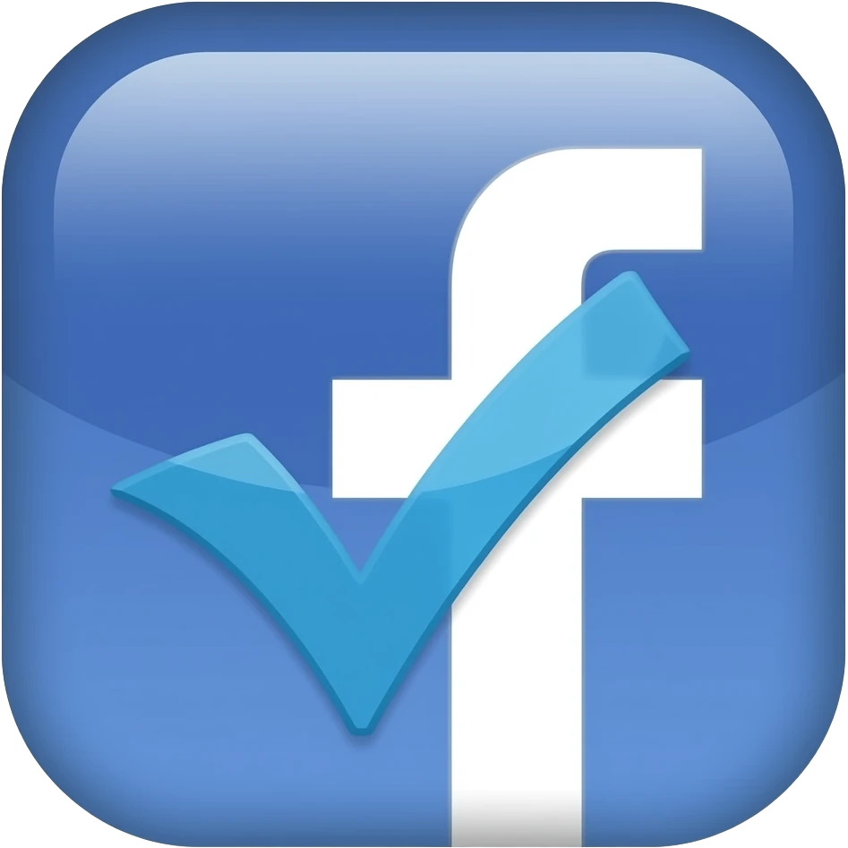 Blue tick Facebook verification emoji