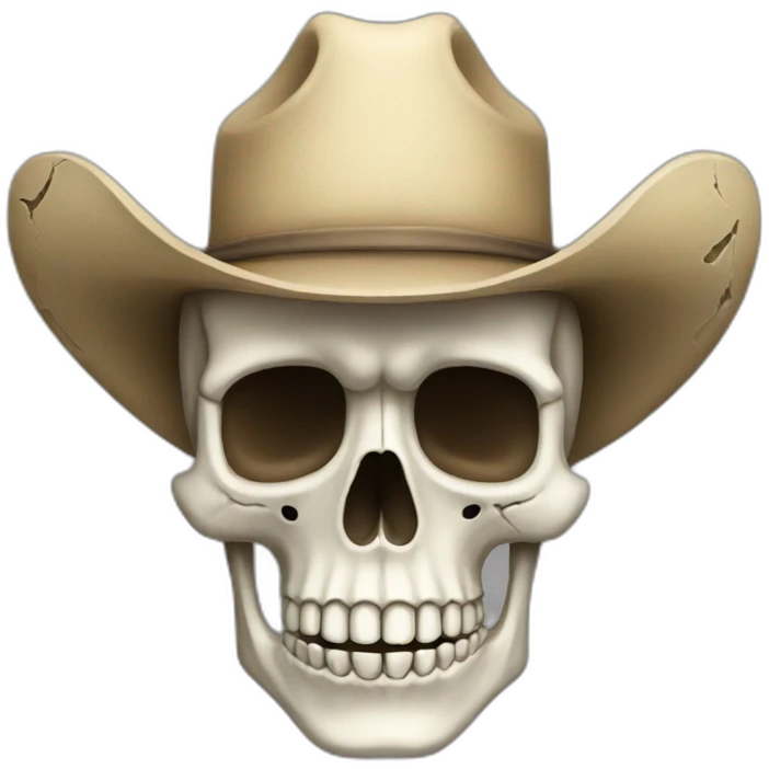 Texan skeleton emoji