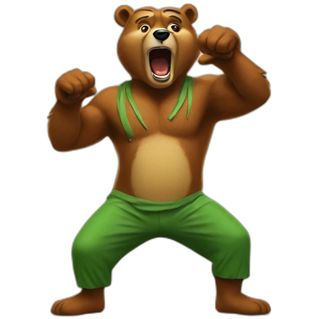 yogi bear raging emoji