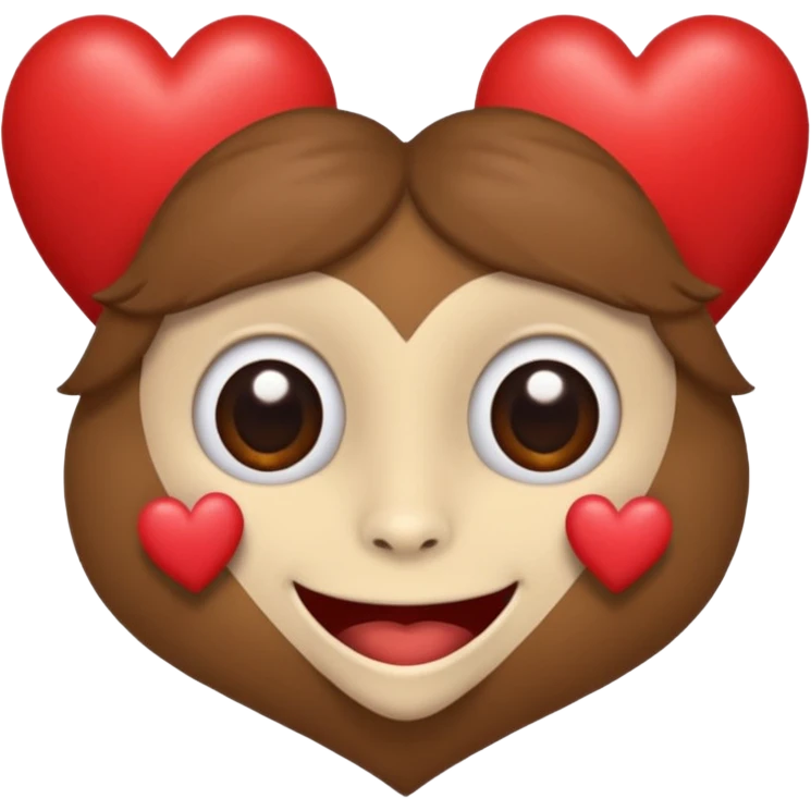 Perezoso con corazones en la cara y los ojos serrados sonriendo como enamorado emoji