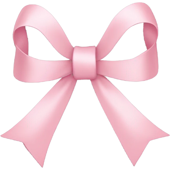 light pink ribbon bow emoji