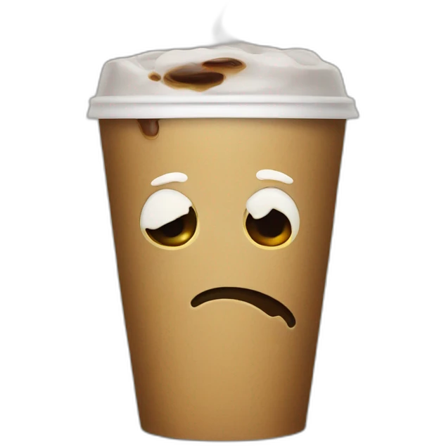 Sad coffee emoji