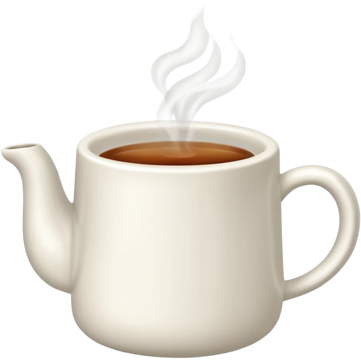 plain mug of steaming tea emoji