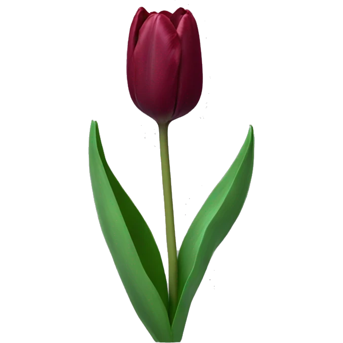 Single burgundy tulip emoji