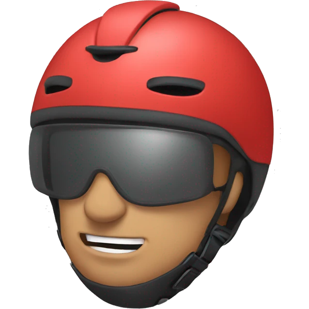 Red bike helmet emoji