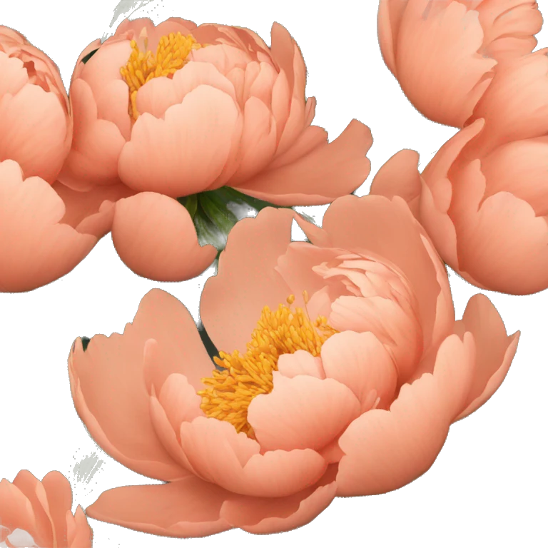 Salmon color Peony flower emoji