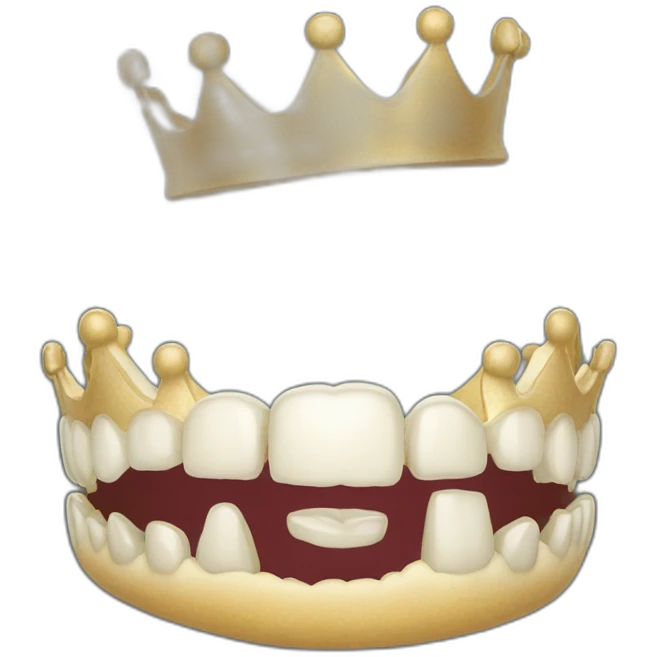 Une dent avec une couronne emoji