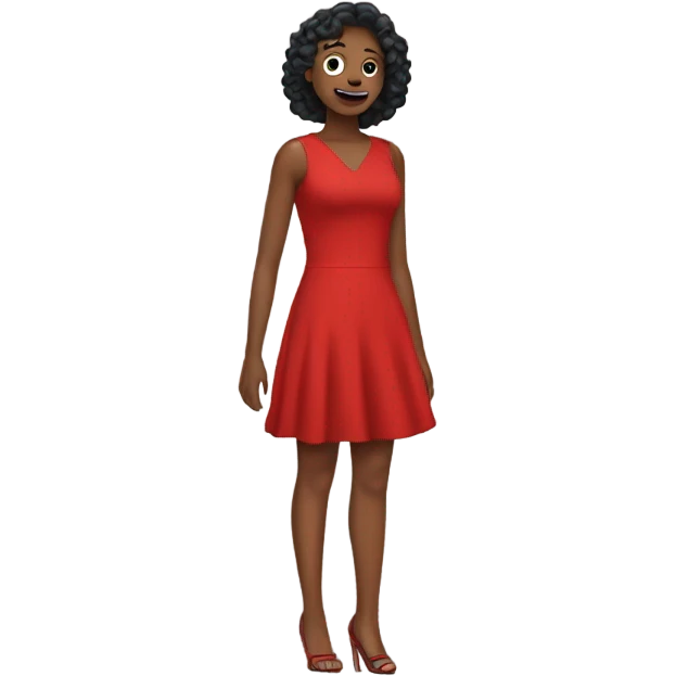 mikeal jakson wearing a red dress emoji